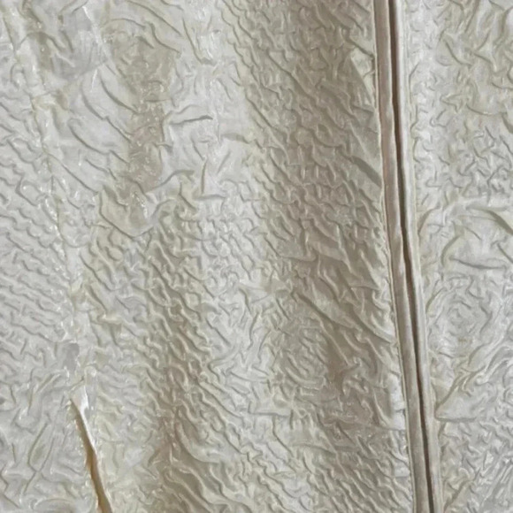 Victor Costa Womens White Gathered Fabric Light Jacket - Picture 2 of 6